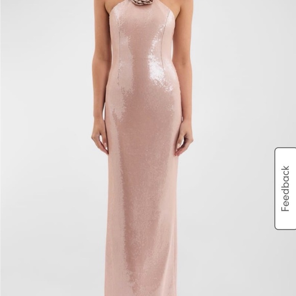 Rebecca Vallance Dresses & Skirts - Rebecca Vallance Blush Sequin Strapless Gown